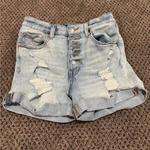 Aeropostale super high rise midi shorts